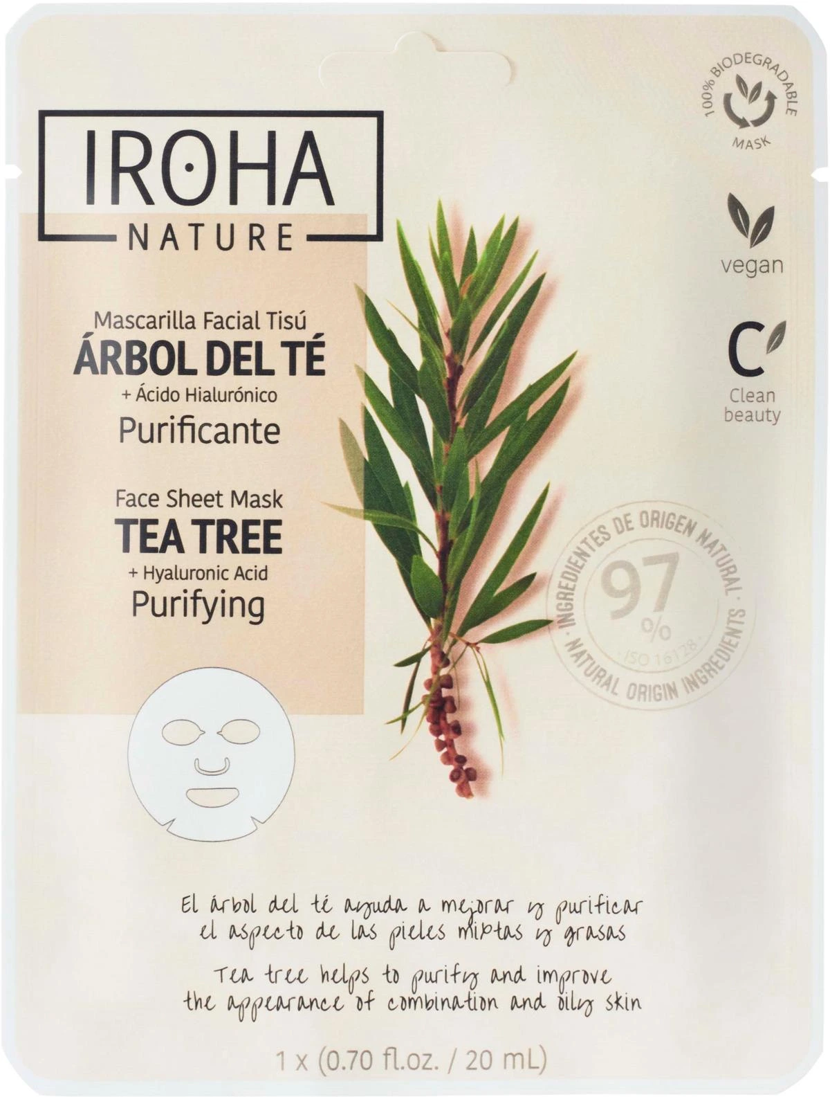 Nature Face Sheet Mask + Hyaluronic Acid